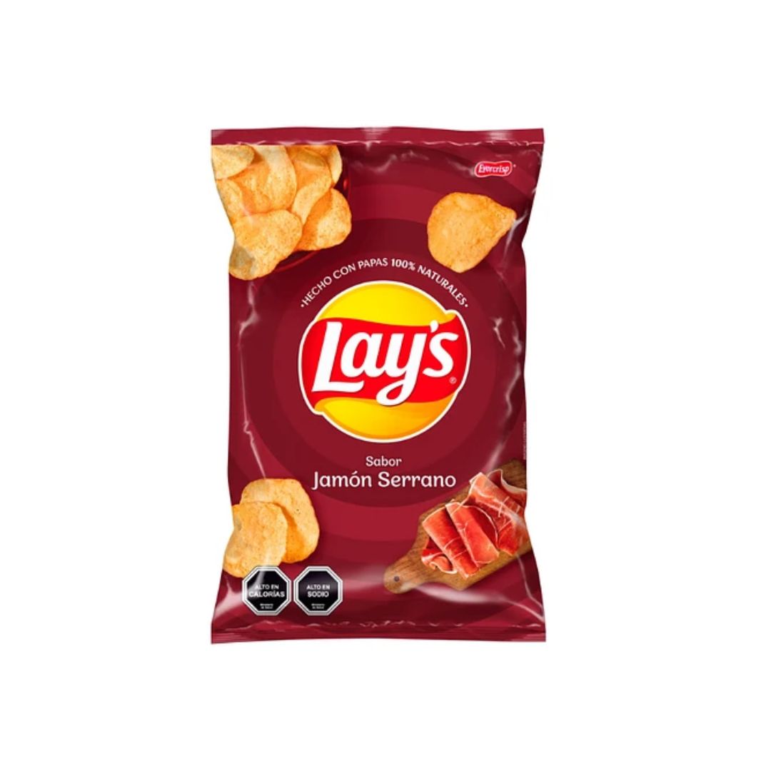 Papas Fritas Lays Jamon Serrano 200 Gramos