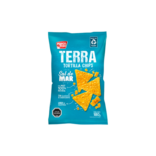 Tortillas Chip Terra Sal De Mar Marco Polo 180G